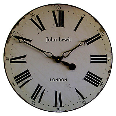 Lascelles Personalised Paper Face Wall Clock, Dia.50cm Lascelles Personalised Paper Face Wall Clock, Dia.50cm
